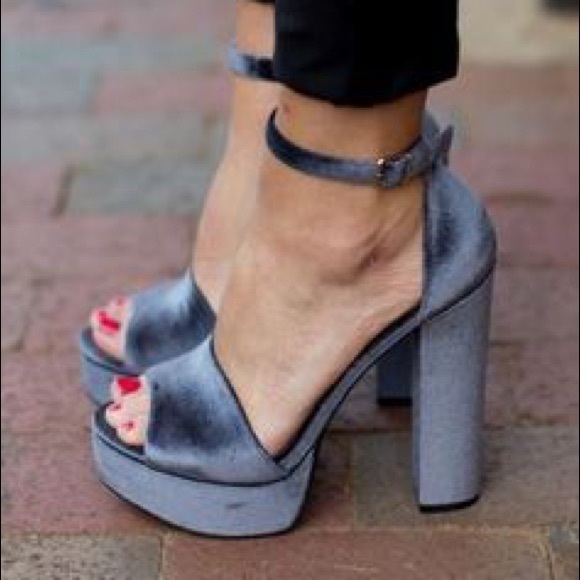 velvet closed toe heels